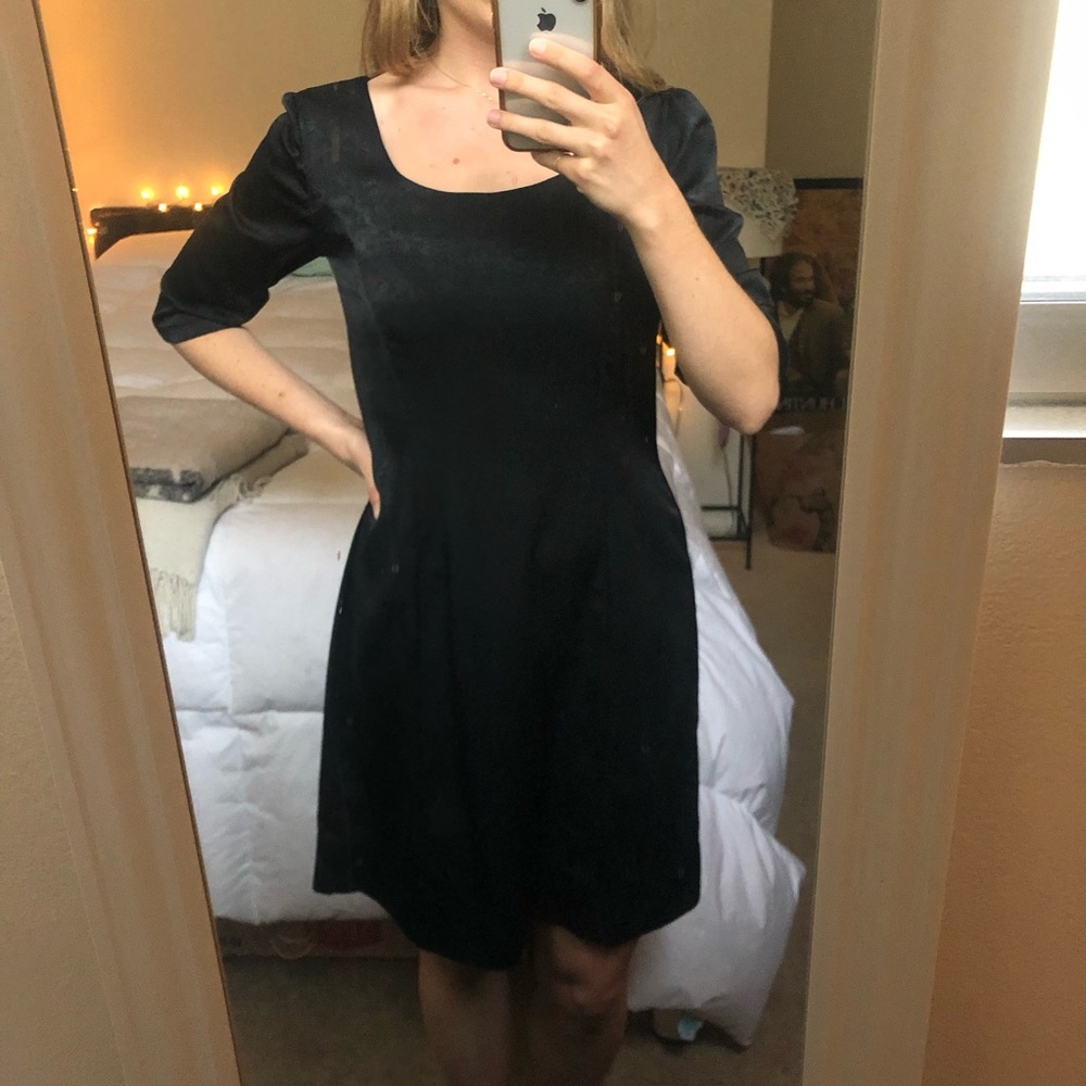 Black 1960s Jackie Kennedy Style Dress